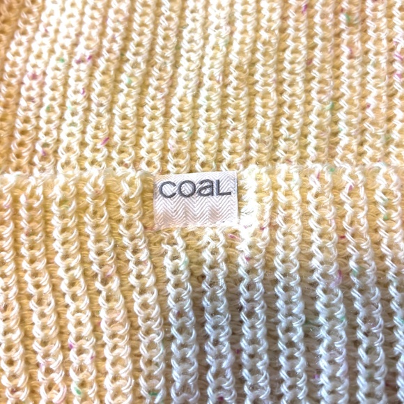 Coal cream Shoreline wool touch flecked tuque hat NWT - Picture 3 of 7